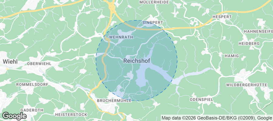 Reichshof Airbnb map